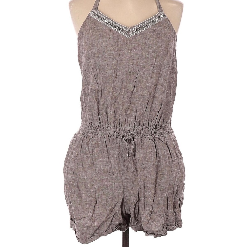 Calypso St. Barth For Target Taupe Linen Cotton Romper Medium